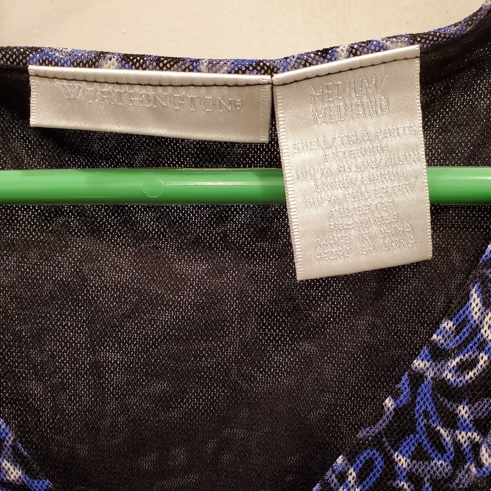 Blue Patterned Blouse - Picture 3 of 4